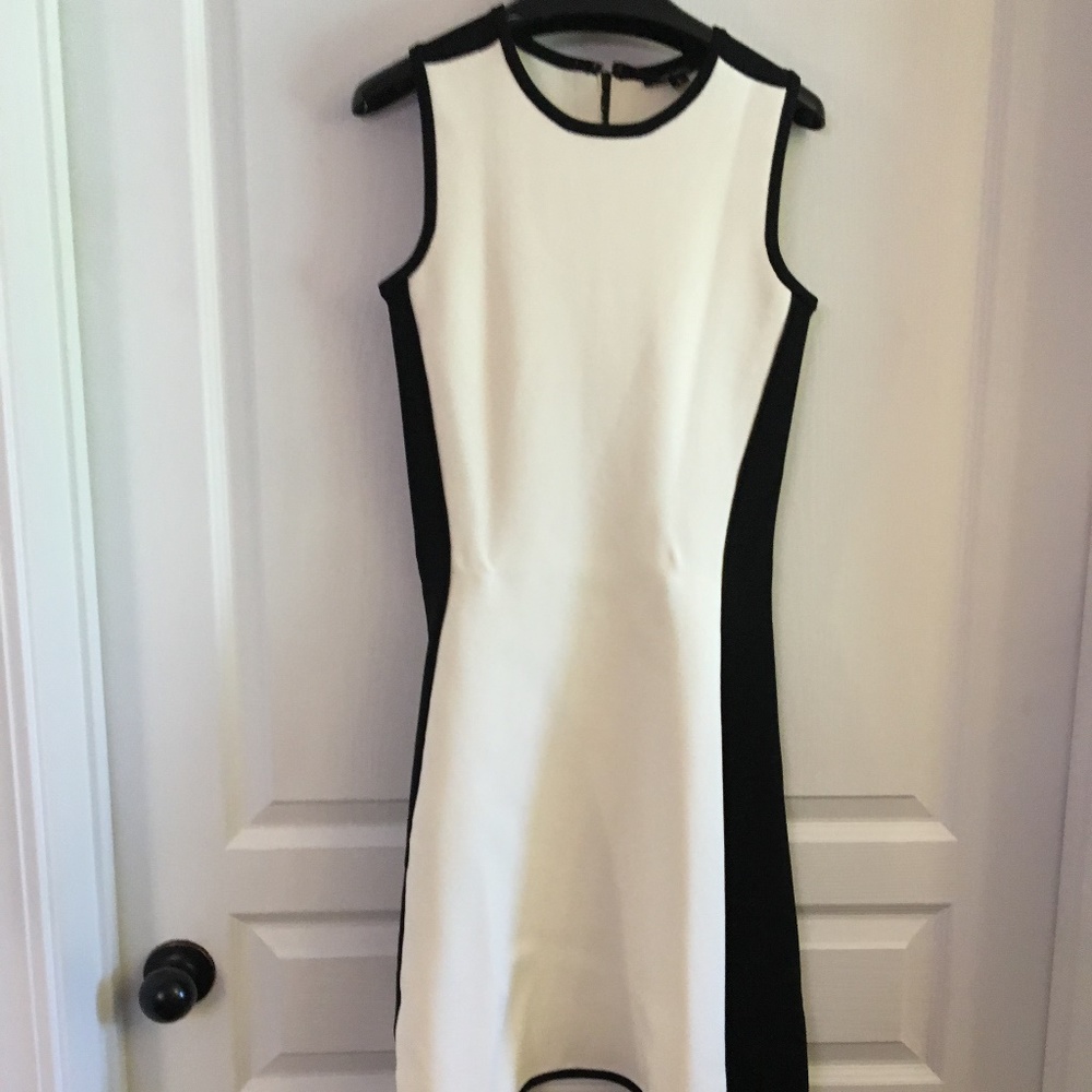 Pink Tartan Black and White Dress